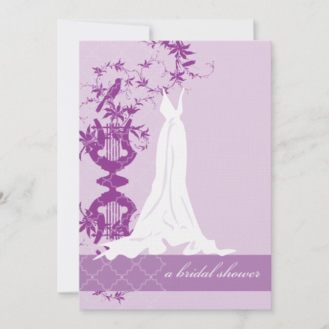 Invitation à la douche nuptiale| Violet (Devant)