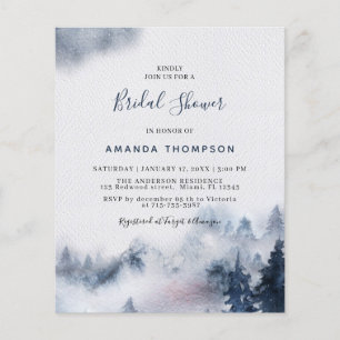 Invitation à la douche nuptiale violet Budget Moun