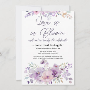 Invitation à la douche nuptiale violet clair