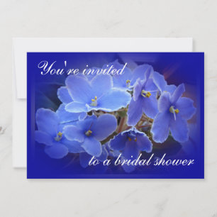 Invitation à la douche nuptiale Violets africains