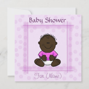 Invitation à la douche pour bébé afro-américaine