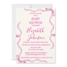 Invitation à la douche pour bébé fille