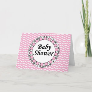 Invitation à la douche pour bébé rose