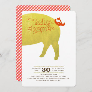 Invitation à la douche pour bébés-Q