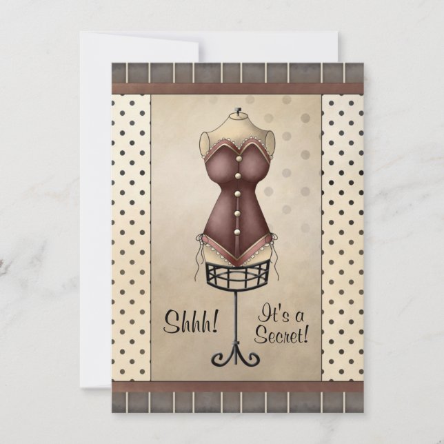 Invitation à la douche surprise nuptiale (lingerie (Devant)