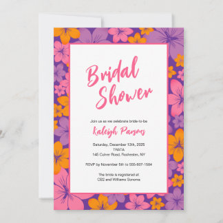 Invitation à la douche tropicale nuptiale