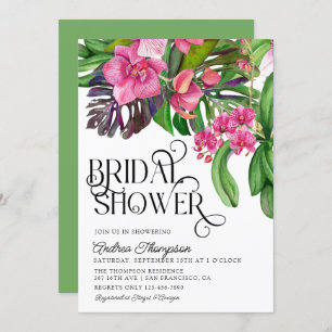 Invitation à la douche tropicale nuptiale