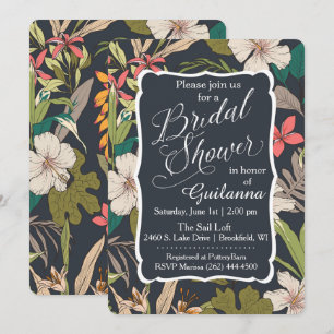 Invitation à la douche tropicale nuptiale de la Ma