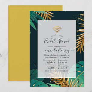 Invitation à la douche virtuelle Tropical Black an