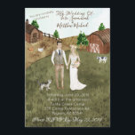 Invitation À La Ferme - Avec Chat Pour Animaux De Compagnie<br><div class="desc">Ce faire-part de mariage est parfait pour un magnifique mariage à la ferme. Customisez tout le texte à l'avant, ainsi que les initiales dans la grange à l'arrière. Beaucoup d'articles sont personnalisables (la couleur des cheveux de la femme, l'homme peut avoir barbe, lunettes, animaux de compagnie, etc.). Contactez-nous pour toute...</div>