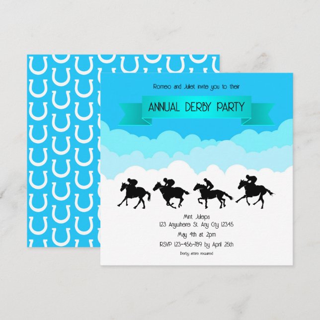 Invitation à la fête annuelle du Derby de Sky High (Devant / Derrière)