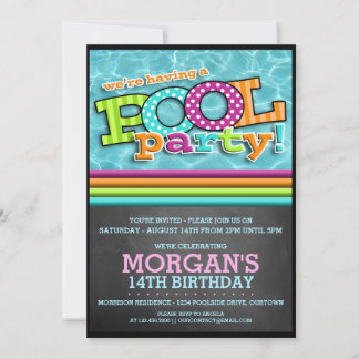 Invitation à la fête au bord de la piscine