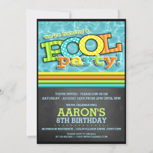 Invitation à la fête au bord de la piscine