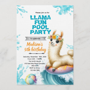 Invitation à la fête au bord de la piscine avec la
