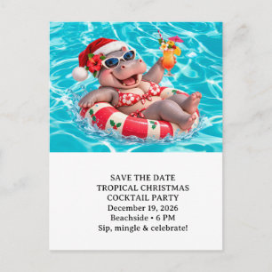 Invitation à la fête au bord de la piscine pour No
