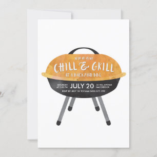 Invitation à la fête BBQ Chill and Grill