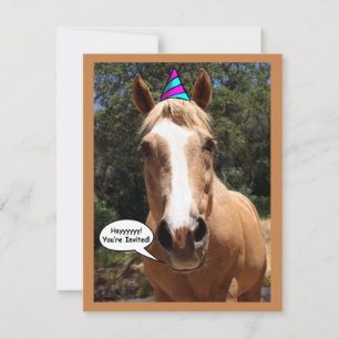 Invitation à la fête - "Bess the Party Horse"