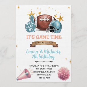 Invitation à la fête conjointe de cheerleading de