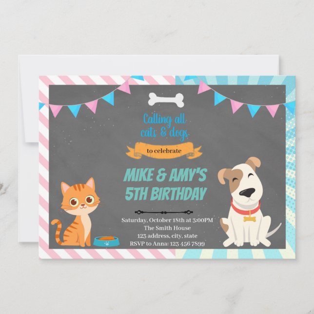 Invitation à la fête conjointe du chat et du chien (Devant)