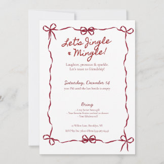Invitation à la fête Coquette Friendsmas