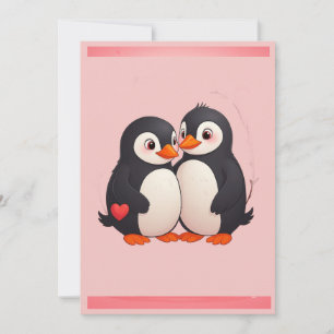 Invitation à la fête d'amour des pingouins