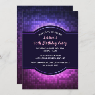 Invitation à la fête d'anniversaire