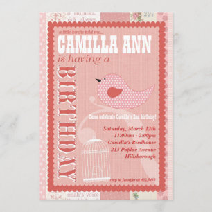 Invitation à la fête d'anniversaire