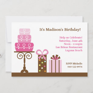 Invitation à la fête d'anniversaire