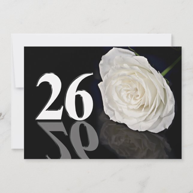 Invitation à la fête d'anniversaire 26 ans (Devant)