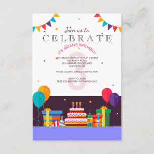 Invitation à la fête d'anniversaire "3"