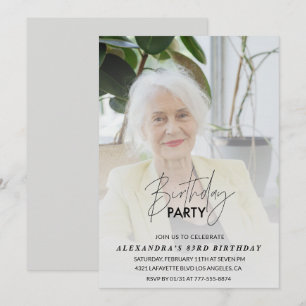 Invitation à la fête d'anniversaire 83 ans photo g