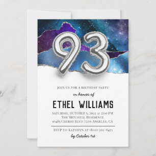 Invitation à la fête d'anniversaire 93 ans