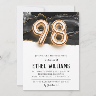 Invitation à la fête d'anniversaire 98 ans
