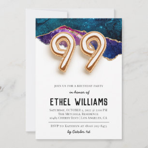 Invitation à la fête d'anniversaire 99 ans