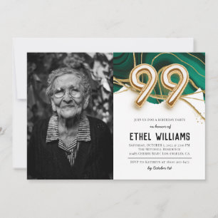 Invitation à la fête d'anniversaire 99 ans