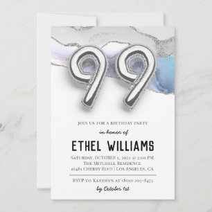 Invitation à la fête d'anniversaire 99 ans