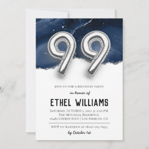 Invitation à la fête d'anniversaire 99 ans