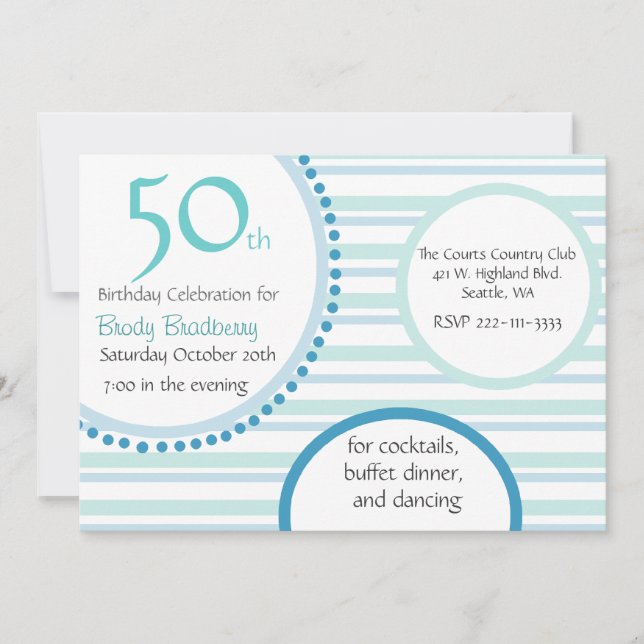 Invitation à la fête d'anniversaire à la pointe tu (Devant)