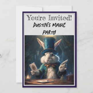 Invitation à la fête d'anniversaire à thème magiqu