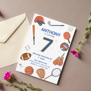 Invitation à la fête d'anniversaire All-Star Sport