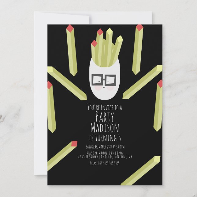 Invitation à la fête d'anniversaire au restaurant  (Devant)