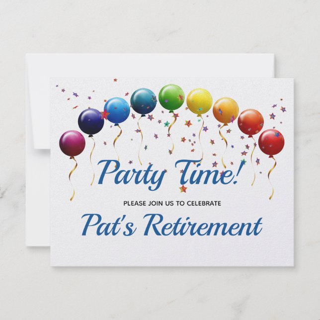 Invitation à la fête d'anniversaire avec ballons a (Devant)