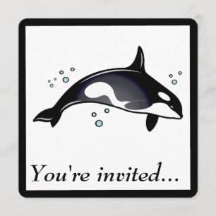 Invitation à la fête d'anniversaire avec Orca Whal