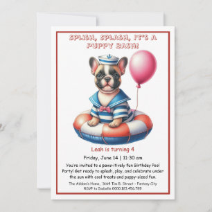Invitation à la fête d'anniversaire avec piscine S