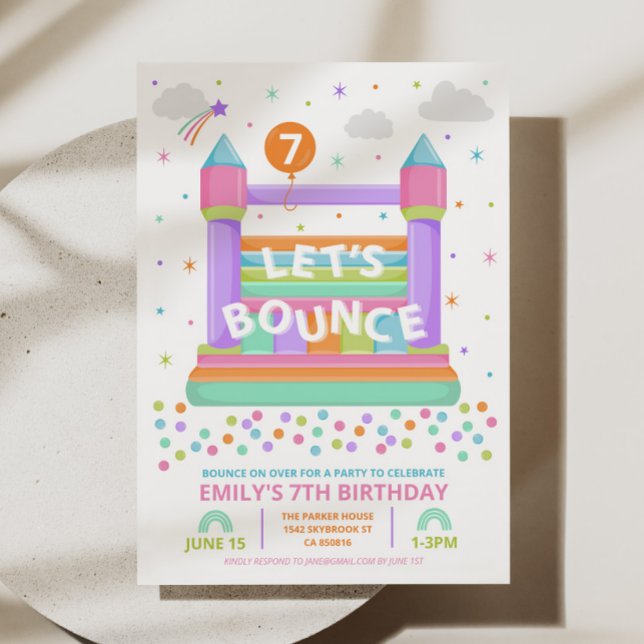 Invitation à la fête d'anniversaire Bounce (Créateur téléchargé)