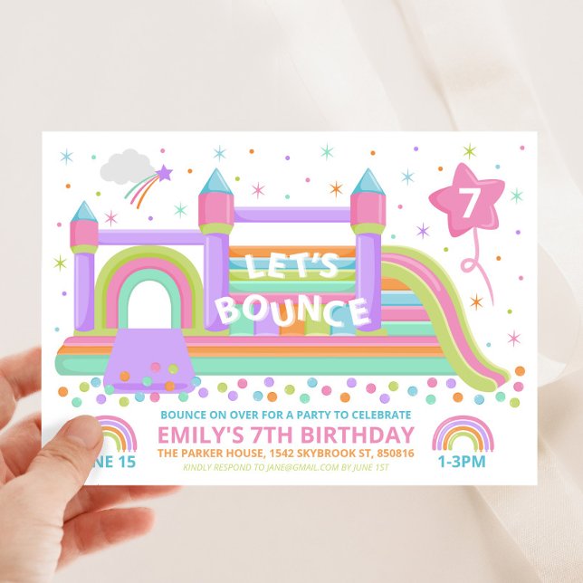 Invitation à la fête d'anniversaire Bounce (Créateur téléchargé)