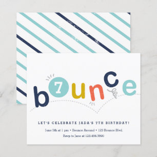 Invitation à la fête d'anniversaire Budget Bounce