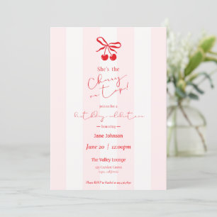 Invitation à la fête d'anniversaire Cherry On Top