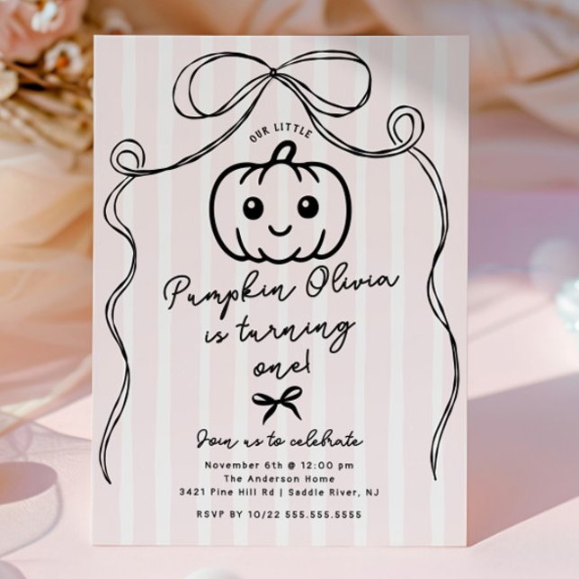 Invitation à la fête d'anniversaire Citrouille tir (Créateur téléchargé)