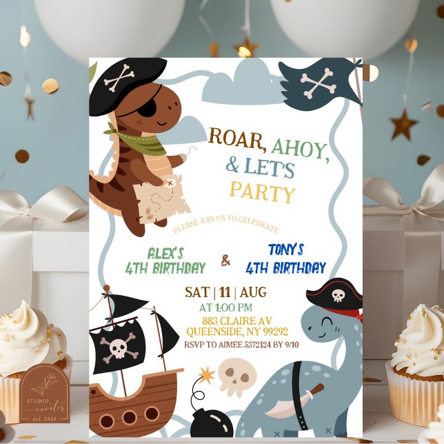 Invitation à la fête d'anniversaire conjointe des  (Créateur téléchargé)
